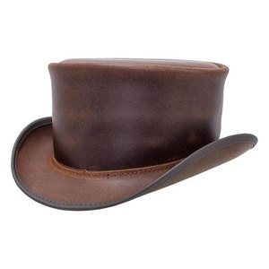 Sombrero de vaquero de cuero genuino personalizado para adultos, la mejor calidad, logotipo personalizado, diseño a color, sombrero de vaquero de cuero de vaca para invierno para adultos - Product Image 1