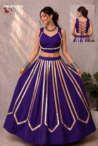 Nuevo lehenga de rayón con diseño Gota Patti y vuelo completo - Trabajo artesanal Kodi y blusa elegante a juego. Proveedor indio. - Product Image 3