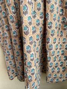 Robe longue bohème en coton à fleurs, imprimée à la main, col rond, manches longues, pour femmes - Product Image 2