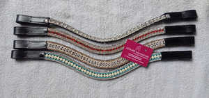 Banda de cejas de brida ostentosa de caballo de cuero de la mejor calidad con productos de caballo Premium de 5 filas - Product Image 5