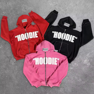 เสื้อฮู้ดดี้ผู้ชายแบบเต็มตัวทรงโอเวอร์ไซส์ ล้างสีแบบแอซิดวอช พิมพ์ลายสกรีน ทรงบ็อกซี่ ฟิต ผู้ชาย เสื้อฮู้ดดี้แบบดิสเทรส ขายส่ง FORTLEO IND - Product Image 3