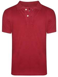 Chemises polo pour hommes, rouges, à manches courtes, en coton, brodées, respirantes, tricotées, unies, confortables, vêtements décontractés - Product Image 3