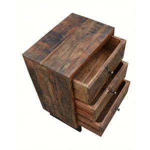 Mueble de Madera Reciclada de Estilo Indio Clásico Moderno, Aparador/Mesita de Noche para Hotel, Sala de Estar, Dormitorio u Oficina - Product Image 2