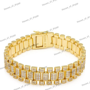 Bracelet Cuban Link Iced Out avec diamants Moissanite, bijou tendance Hip Hop, cadeau pour homme et femme, idéal pour les soirées - Product Image 2