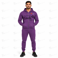 Ensemble de survêtement premium pour homme avec sweat à capuche zippé, en molleton de coton 400 GSM, séchage rapide, thermocollé, épais, pour la gym et le streetwear hivernal