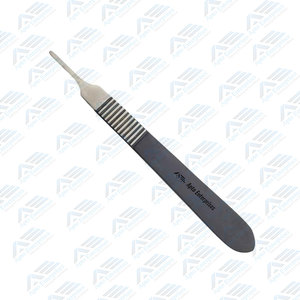 Mango de Bisturí de Acero Inoxidable con Regla en Pulgadas para Dermaplaning y Anatomía Quirúrgica, Compatible con Hojas Estériles - Product Image 1