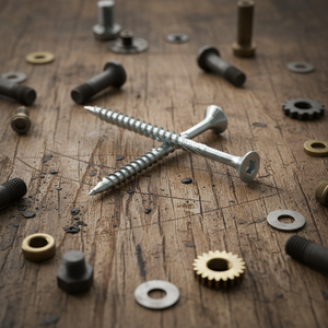 Vis autotaraudeuses à tête plate Torx en acier au carbone nickelé, oxyde noir, filetage grossier, qualité industrielle classe 4.8 6.8 - Product Image 1