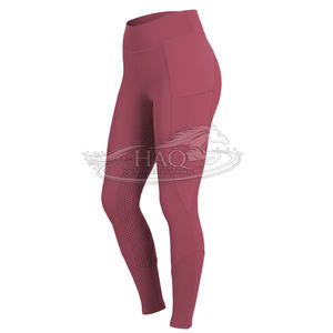 Legging d'équitation taille haute pour femme, extensible 4 directions, avec grip en silicone, doux, pour le fitness, à enfiler - Product Image 1