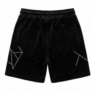 Pantalones Cortos Cargo de Lujo Urbano para Hombre, de Terciopelo con Cintura Elástica y Patrón de Estrellas de Cristal, Tendencia USA Europa, Maluza Industries, Secado Rápido y Transpirables - Product Image 3