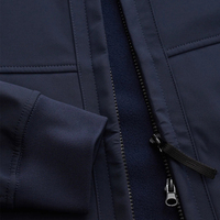 Blouson à capuche bleu marine pour homme, en toile, coupe-vent, fermeture éclair, vêtement d'hiver décontracté, coupe régulière, couleur unie, polyester
