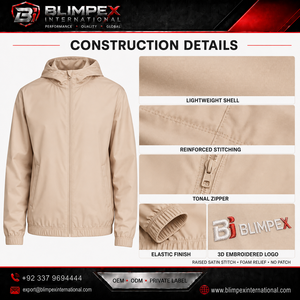 Veste bomber imperméable à capuche en softshell écologique pour homme BLIMPEX, fermeture éclair, automne, randonnée, camping - Product Image 2