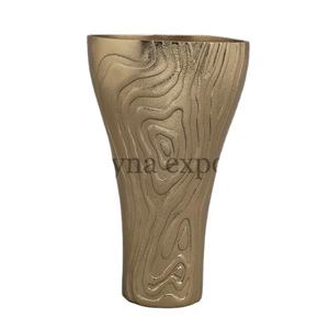 Jarrón de Flores de Metal de Diseño Personalizado Hecho a Mano, Decoración de Mesa Chapada en Oro para Bodas, Hecho de Aluminio, Jarrón de Metal Largo - Product Image 1