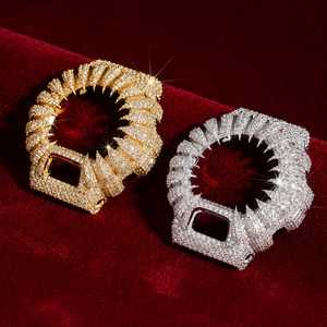 Caja de Reloj GA6900 Personalizada con Diamantes Moissanite VVS Color D, Bisel para Reloj de Hombre y Mujer, Accesorios de Reloj, Joyería Hip Hop - Product Image 3