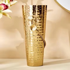 Vase à fleurs de luxe en acier inoxydable fait main, moderne et haut de gamme, pour la décoration de table de mariage - Product Image 5