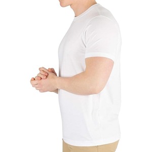 T-shirts pour hommes en coton 100% bleu marine uni, col rond, manches courtes, coupe classique, respirants, séchage rapide, légers, personnalisables - Product Image 4