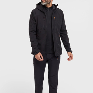 Custom Men's Waterproof Softshell Jacket Outdoor Windbreaker Hooded Workwear <b>Coat</b> Sports Fleece <b>Lined</b> Tactical Jacket - Product Image 1