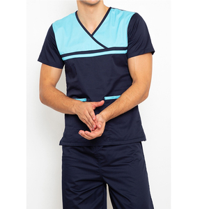 High Quality Custom Logo DANZILO INTERNATIONAL Men's <b>Scrub</b> Suits Sets Solid Color Canvas Quick Dry Breathable <b>Plus</b> <b>Size</b> Hospital - Product Image 6
