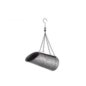 Ensemble de 2 jardinières suspendues en métal galvanisé de qualité supérieure, pour intérieur et extérieur, décoration de ferme, paniers suspendus avec chaînes - Product Image 5