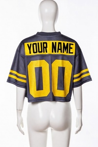 Camisetas de Fútbol Personalizadas con Estampado, de Malla de Secado Rápido, Corte Holgado, Estilo Vintage Americano, Unisex, Ropa Urbana - Product Image 5