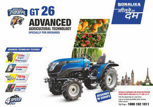 El Sonalika Tiger 26 4WD es un tractor compacto y resistente de 26 HP. Cuenta con un motor de 3 cilindros y 1318 cc. Funciona a 2700 RPM - Product Image 5