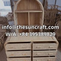 Commode en rotin pour chambre d'enfant, mobilier de chambre d'enfant, commode à 6 tiroirs en rotin, prix d'usine, pas cher, haute qualité, vente chaude, fournisseur