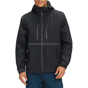 Chaqueta Cortavientos de Poliéster para Hombre, Cuello Alto Delgado, con Capucha, Resistente al Viento, Logotipo Frontal Personalizado, Colores Personalizables - Product Image 1