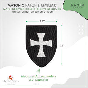 Christian Medieval Knight Templar Holy Land Crusades Black Cross Patch Shield KT - Product Image 3