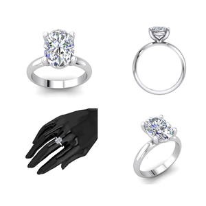 Anillo de Compromiso de Lujo Divya Creations para Mujer, con Certificado IGI, 2.28 Quilates, Corte Brillante, Cultivado en Laboratorio, Plata 925, Bañado en Rodio - Product Image 2