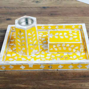 Porte-encens fait main MOP avec plateau décoratif Coffret cadeau Eid Ramadan - Product Image 1