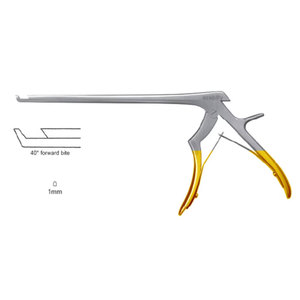 JACKBILLY Spurling Kerrison Rongeur Punch Placa Delgada de Acero Inoxidable con Inclinación de 40 Grados y Apertura de 1mm para Cirugía Ortopédica - Product Image 1
