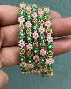 Handmade Glass Seed Beaded Necklace & <b>Bracelet</b> Set <b>Boho</b> Chic Artisan Jewelry for Wholesale Sustainable B2B Exporters - Product Image 3