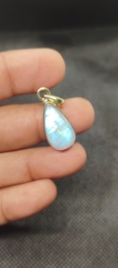 วินเทจเรนโบว์มูนสโตนทองเหลืองชุบทองแกะสลักด้วยมือพร้อมสไตล์เพชรย้อนยุค - Product Image 6