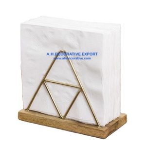 Soporte de pañuelos de Metal para decoración del hogar, caja de pañuelos de almacenamiento de oro antiguo, superventas - Product Image 1
