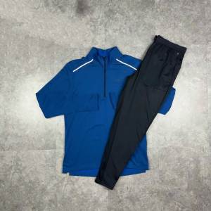 Camiseta Deportiva de Manga Larga con Cierre de Cremallera 1/4 para Hombre, Transpirable, para Fútbol, Entrenamiento Atlético de Verano, 100% Algodón - Product Image 1