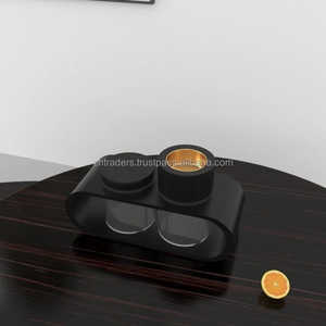 ที่ใส่เครื่องหอมทำมือสุดหรูสำหรับวันอีด รอมฎอน และของขวัญในโอกาสพิเศษ ชุดเตาเผาบาคูร์ไม้ธรรมชาติแบบสุลต่านและขวดอะคริลิก - Product Image 1