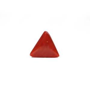 Natural Red Coral Triangle Cut Loose Gemstone 6.05 Carat for Fine Jewelry - Product Image 2
