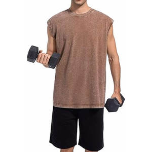 Camisetas sin mangas para hombre, estilo vintage con efecto desgastado, holgadas, para gimnasio, entrenamiento atlético y fitness - Product Image 6