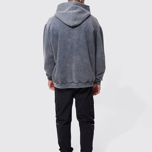 Sweat à capuche surdimensionné brodé pour homme en promotion – Logo personnalisé, style streetwear, 100 % coton, séchage rapide, élégant - Product Image 3