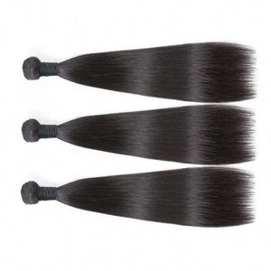 Extensions de cheveux vierges Remy indiens, 100 % naturels, noirs, longs et lisses, avec dentelle transparente, style 1 - Product Image 3