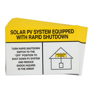 Etiquetas Solares Fotovoltaicas Ovaladas Preimpresas Brady - Duraderas, Resistentes a los Rayos UV, Autoadhesivas para la Seguridad de Sistemas Exteriores - Product Image 3