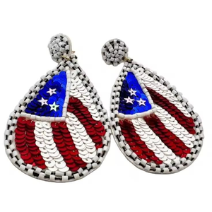 Pendientes Colgantes Étnicos de Lujo Boho Hechos a Mano con Cuentas de Semillas Triangulares Bordadas para Mujer, Color Personalizable - Product Image 4