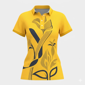 เสื้อโปโลผู้หญิงคุณภาพดี ระบายอากาศได้ดี แห้งเร็ว ผ้าถัก สวมใส่สบาย แขนสั้น ทรงปกติ รับผลิตแบบ OEM สีพื้น - Product Image 1