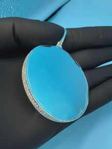 Bijoux religieux Bling en argent sterling 925 avec diamant Moissanite VVS, pendentif islamique avec le nom d'Allah pour hommes et femmes musulmans - Product Image 6