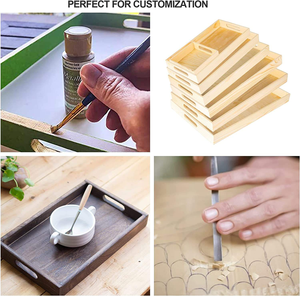 Plateaux de rangement en bois de pin poli de haute qualité, personnalisables, pour cuisine moderne, vaisselle, salon, usage domestique, à un seul niveau, vente en gros - Product Image 5