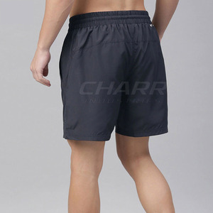 Durable Quick Dry Breathable Polyester/Cotton Blend Training <b>Shorts</b> for <b>Men</b> <b>Elastic</b> <b>Waist</b>-Flexible Athletic <b>Shorts</b> for Daily Use - Product Image 3