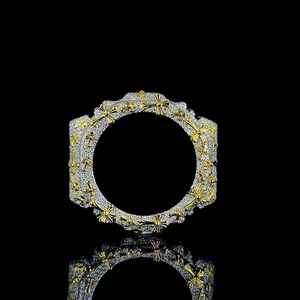 Boîtier Mod Luxe Moissanite Iced Out Bezel - Plaqué Or VVS Fait Main pour GA2100 - Product Image 1