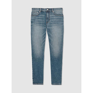 Pantalon en jean pour homme coupe droite, design intemporel, confortable, mélange de coton, idéal pour le streetwear décontracté, le travail et les voyages - Product Image 2