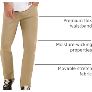 <b>Men</b> Lightweight Mid Waist Casual Chinos Straight Leg Trousers Solid Khaki Pants 100% Polyester <b>Summer</b> for Work Travel Daily Wear - Product Image 4