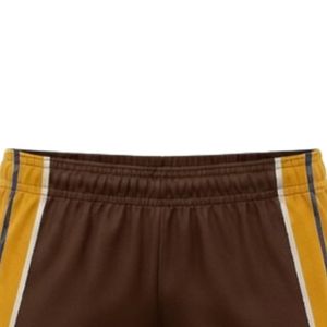 Pantalones Cortos de Netball Sublimados en Marrón y Dorado, Unisex, de Poliéster Ligero, Ropa Deportiva Atlética con Franja Lateral, para Entrenamiento en Equipo - Product Image 6