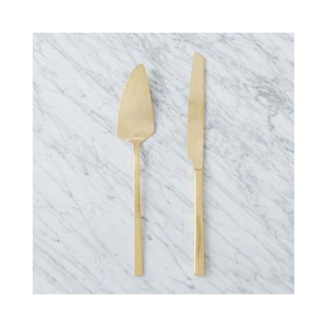 Ensemble de service à gâteau élégant royal fait à la main ensemble de couverts ensemble de serveur de gâteau de mariage en acier inoxydable avec poignée en métal - Product Image 2